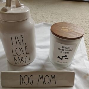 Dog Mom Ceramic Set with Candle